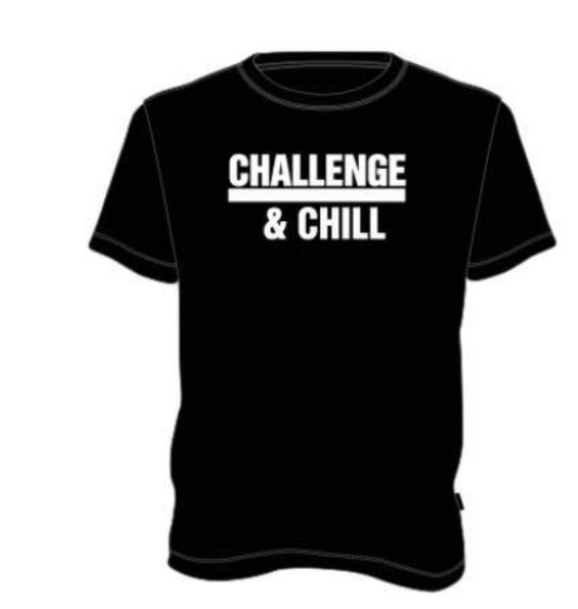 Challenge and Chill Tshirt: Black