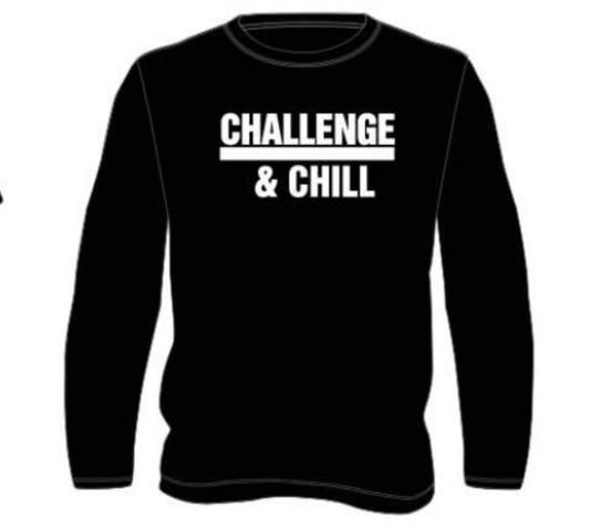 Long Sleeved Challenge & Chill in Black