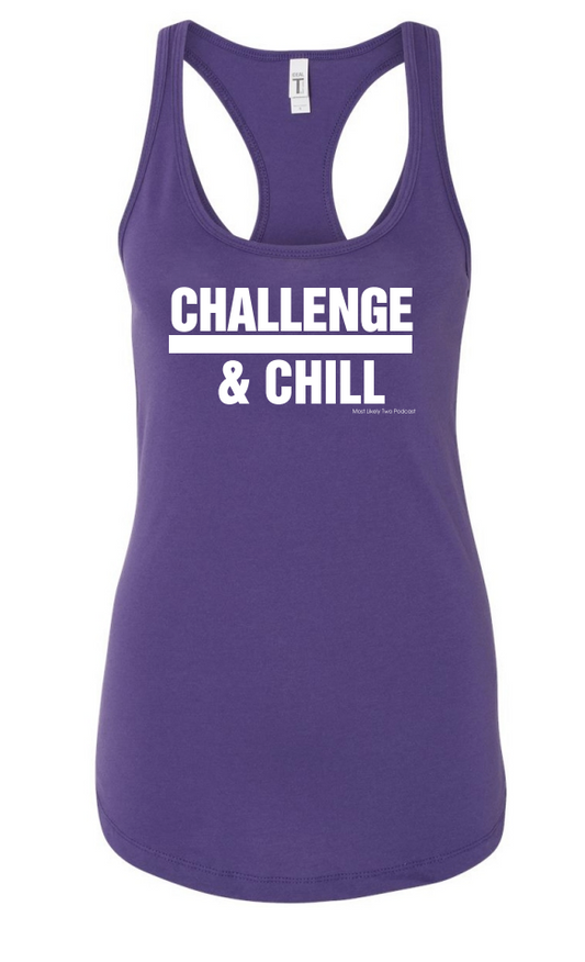 Challenge & Chill Women's Razerback Tank Top Purple
