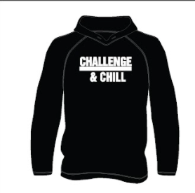 Challenge & Chill Hoodie-Black